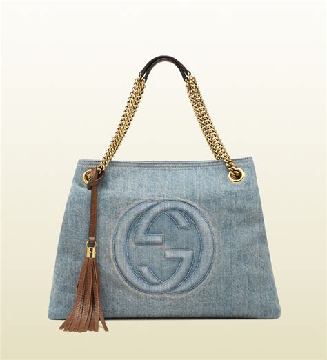 unisex gucci bags|Gucci denim shoulder bag.